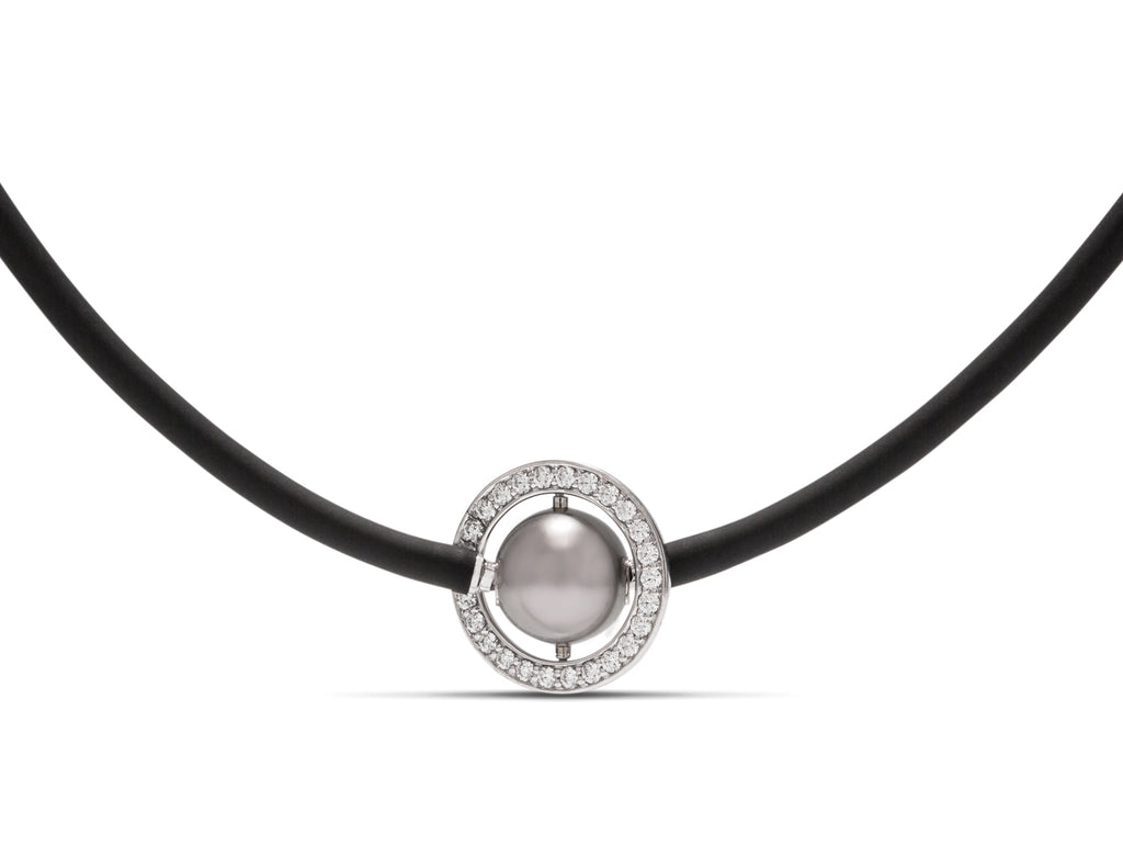 Tahitian Pearl and Diamond Heinz Clasp - Charles Koll Jewellers