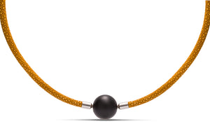 Mustard Stingray Leather Necklace - Charles Koll Jewellers