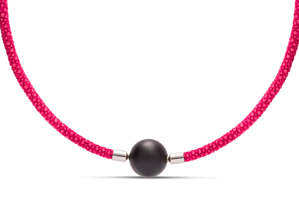 Pink Stringray Leather Necklace - Charles Koll Jewellers