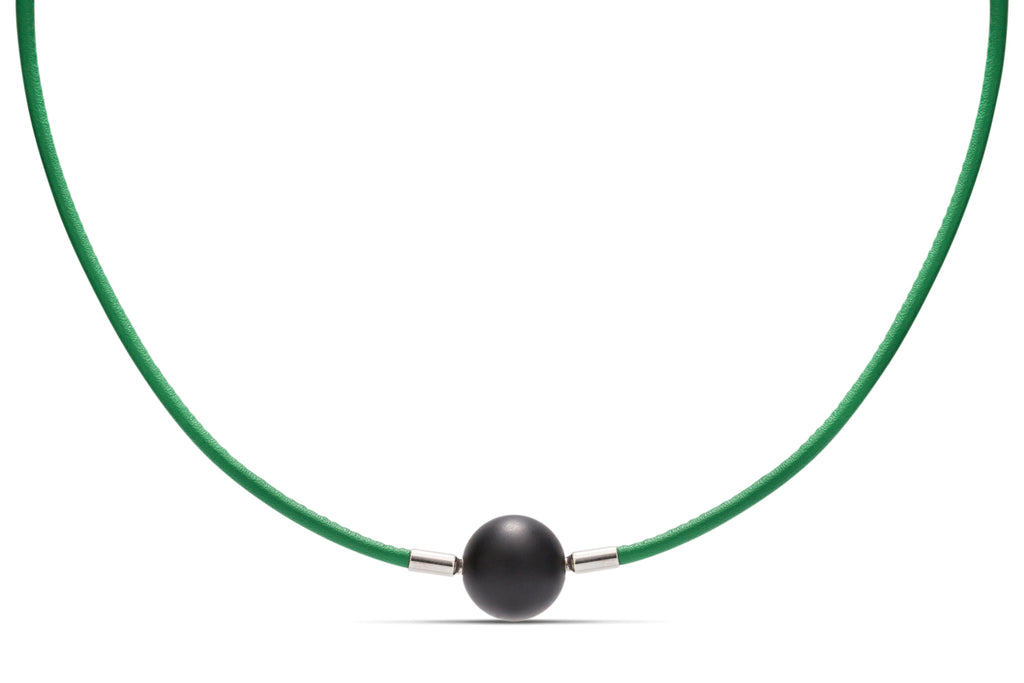 Green Leather Heinz Necklace - Charles Koll Jewellers