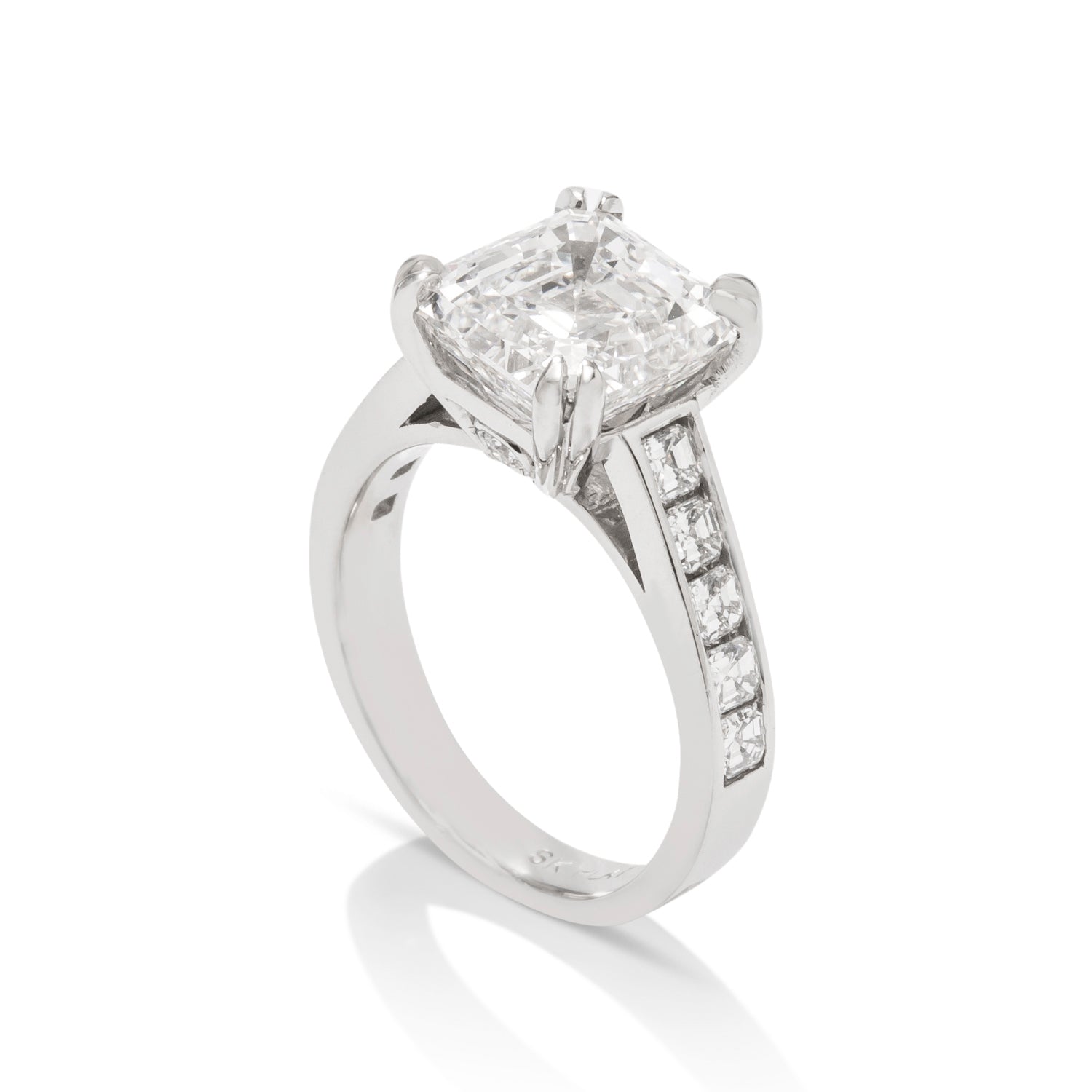 Custom 3ct Asscher Engagement Ring - Charles Koll Jewellers