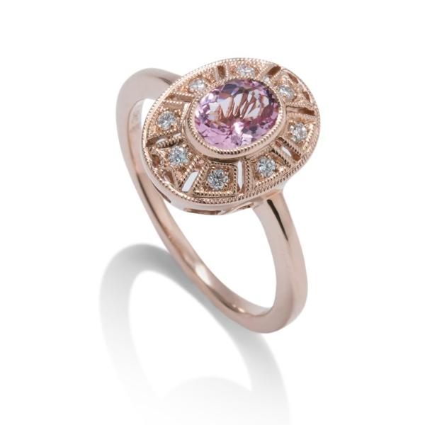 Morganite and Diamond Ring - Charles Koll Jewellers