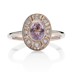 Morganite and Diamond Ring - Charles Koll Jewellers