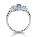 Sapphire and Diamond Antique-Style Ring - Charles Koll Jewellers