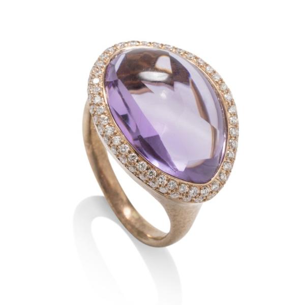 Rose Gold Amethyst  Ring - Charles Koll Jewellers